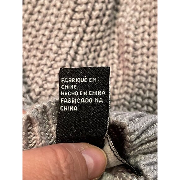 Forever 21 Gray Chunky Knit Cropped Sweater With Mock Neck & Long Sleeves Size S - Picture 5 of 17